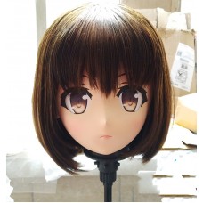 (KM263)Female/Girl Resin 3/4 Head Japanese Cartoon  Katou Megumi Cosplay Crossdress Kigurumi Mask 